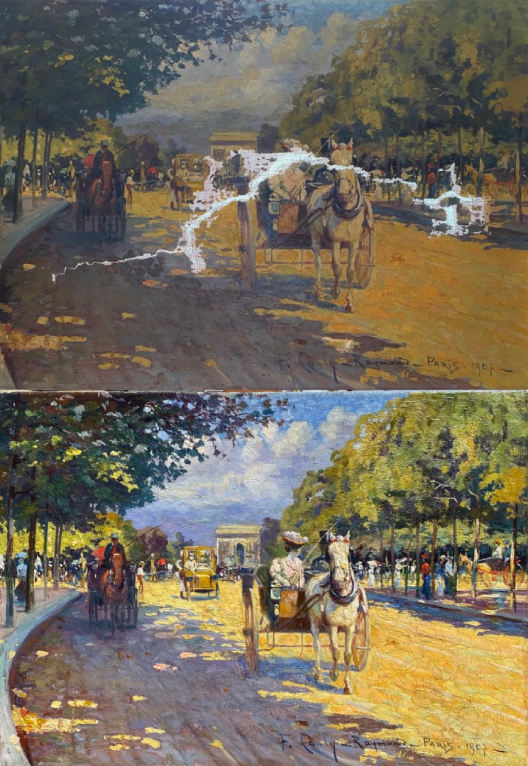 Scène parisienne, avenue Foch