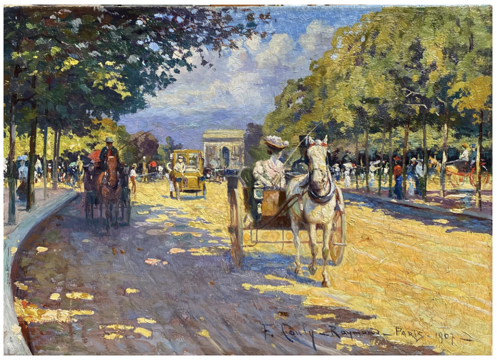 Scène parisienne, avenue Foch